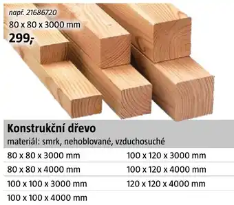 Bauhaus Konstrukční dřevo nabídka