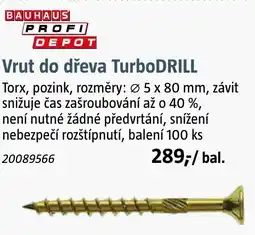 Bauhaus Vrut do dřeva TurboDRILL nabídka
