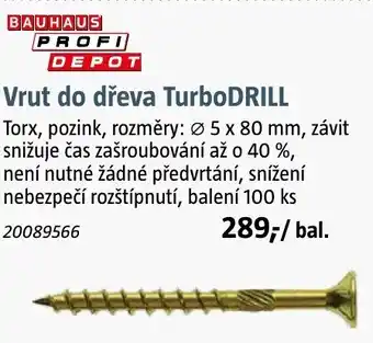 Bauhaus Vrut do dřeva TurboDRILL nabídka