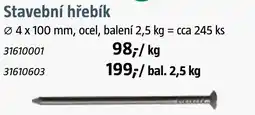Bauhaus Stavební hřebík nabídka