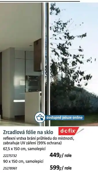 Bauhaus Zrcadlová fólie na sklo nabídka