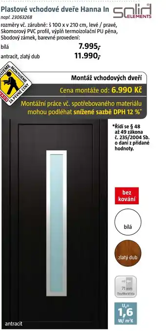 Bauhaus Plastové vchodové dveře Hanna In nabídka