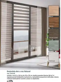 Bauhaus Dvojroleta den a noc Natural nabídka
