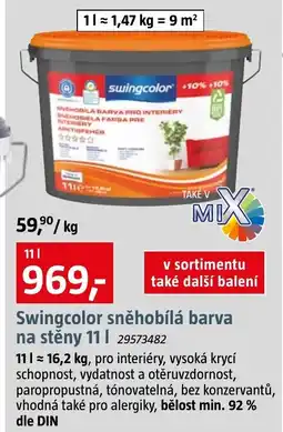 Bauhaus Swingcolor sněhobílá barva na stěny nabídka