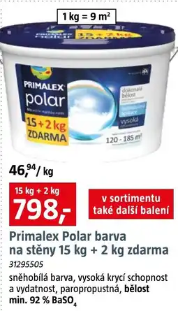 Bauhaus Primalex Polar barva na stěny nabídka