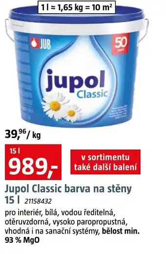 Bauhaus Jupol Classic barva na stěny nabídka