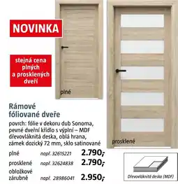 Bauhaus Rámové fóliované dveře nabídka