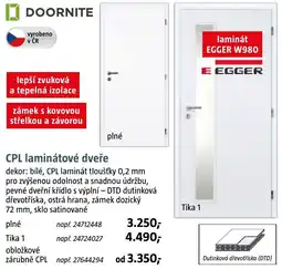 Bauhaus CPL laminátové dveře nabídka
