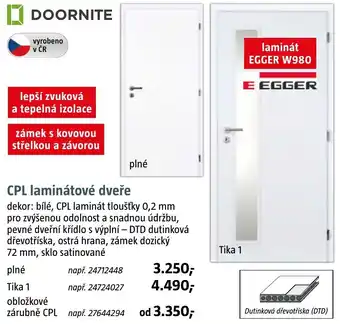 Bauhaus CPL laminátové dveře nabídka