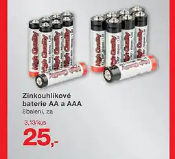 Kik Zinkouhlíkové baterie AA a AAA nabídka