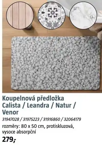 Bauhaus Koupelnová předložka Calista/Leandra / Natur/ Venor nabídka