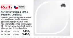Bauhaus Sprchová vanička z litého mramoru Dublin-M nabídka
