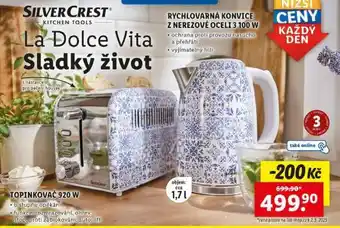 Lidl SilverCrest Rychlovarná konvice nabídka