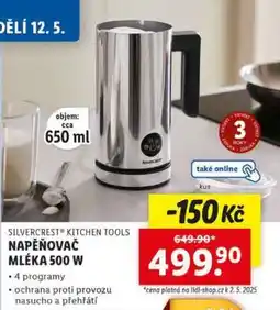 Lidl SILVERCREST KITCHEN TOOLS NAPĚŇOVAČ MLÉKA 500 W nabídka