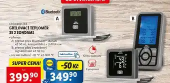 Lidl GRILL MEISTER Grilovací teploměr se 2 sondami nabídka