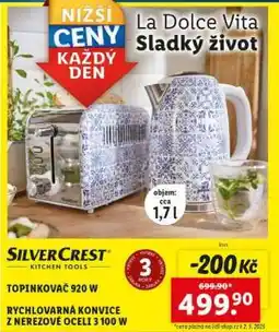 Lidl SilverCrest Rychlovarná konvice nabídka