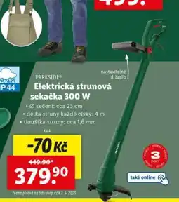 Lidl PARKSIDE Elektrická strunová sekačka 300 W nabídka