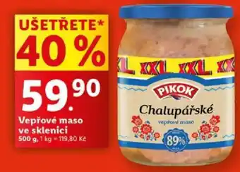 Lidl Pikok Chalupářské vepřové maso ve sklenici nabídka