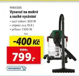Lidl Parkside Vysavač na mokré a suché vysávání nabídka