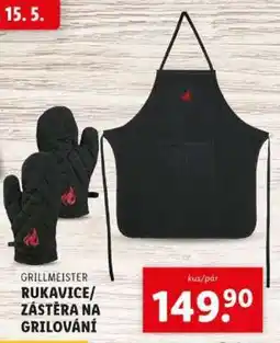 Lidl GRILLMEISTER RUKAVICE/ZÁSTĚRA NA GRILOVÁNÍ nabídka
