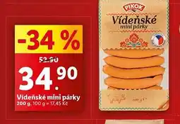 Lidl Vídeňské mini párky nabídka