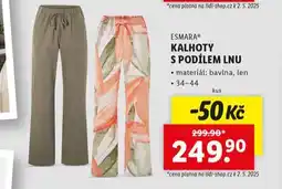 Lidl Kalhoty s podílem lnu nabídka