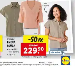 Lidl Lněná blůza nabídka
