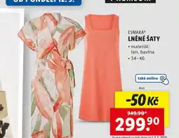 Lidl Lněné šaty nabídka