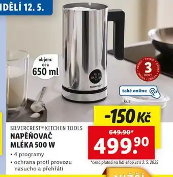 Lidl Napěňovač mléka 500 w nabídka