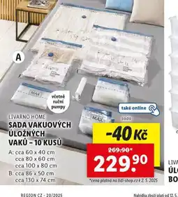 Lidl Sada vakuových úložných vaků nabídka