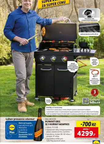 Lidl Plynový gril se 3 hořáky memphis nabídka