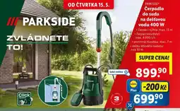 Lidl Čerpadlo do sudu na dešťovou vodu 400 w nabídka