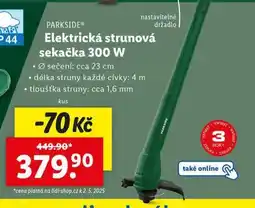 Lidl Elektrická strunová sekačka 300 w nabídka