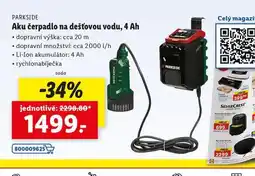 Lidl Aku čerpadlo na dešťovou vodu 4 ah nabídka