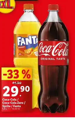 Lidl Coca cola / zero / fanta / sprite nabídka