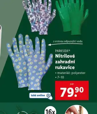 Lidl Nitrilové zahradní rukavice nabídka