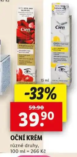 Lidl Cien oční krém nabídka