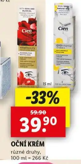Lidl Cien oční krém nabídka