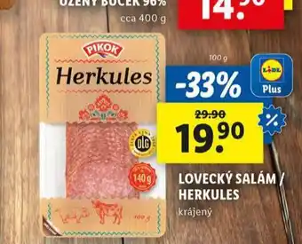Lidl Lovecký salám nabídka
