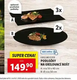 Lidl Podložky na grilovací rošt nabídka