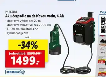Lidl Aku čerpadlo na dešťovou vodu 4 ah nabídka