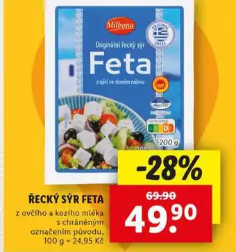 Lidl Řecký sýr feta nabídka