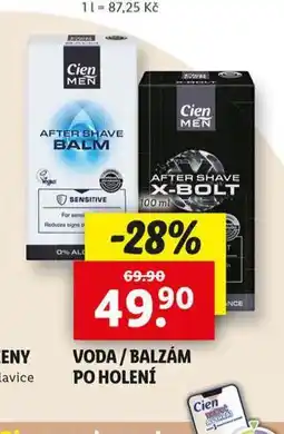Lidl Cien voda / balzám po holení nabídka