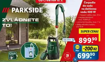 Lidl Čerpadlo do sudu na dešťovou vodu 400 w nabídka
