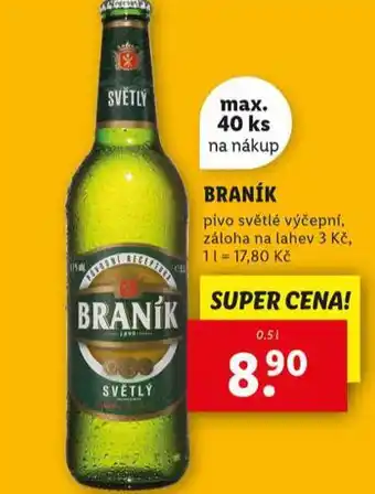 Lidl Pivo braník nabídka