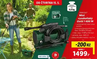 Lidl Mini vysokotlaký čistič 1400 w nabídka