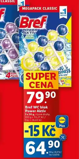 Lidl Bref WC blok Power Aktiv nabídka