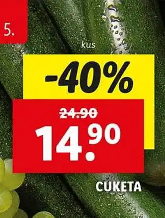 Lidl Cuketa nabídka