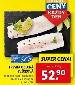 Lidl Treska obecná svíčková nabídka