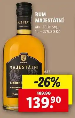 Lidl Rum majestátní nabídka